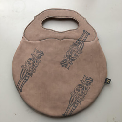 本革製　まん丸ハンドバッグ 2枚目の画像