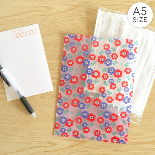 アネモネの文具ギフトセット ｜クリアファイル・レターセット・一筆箋