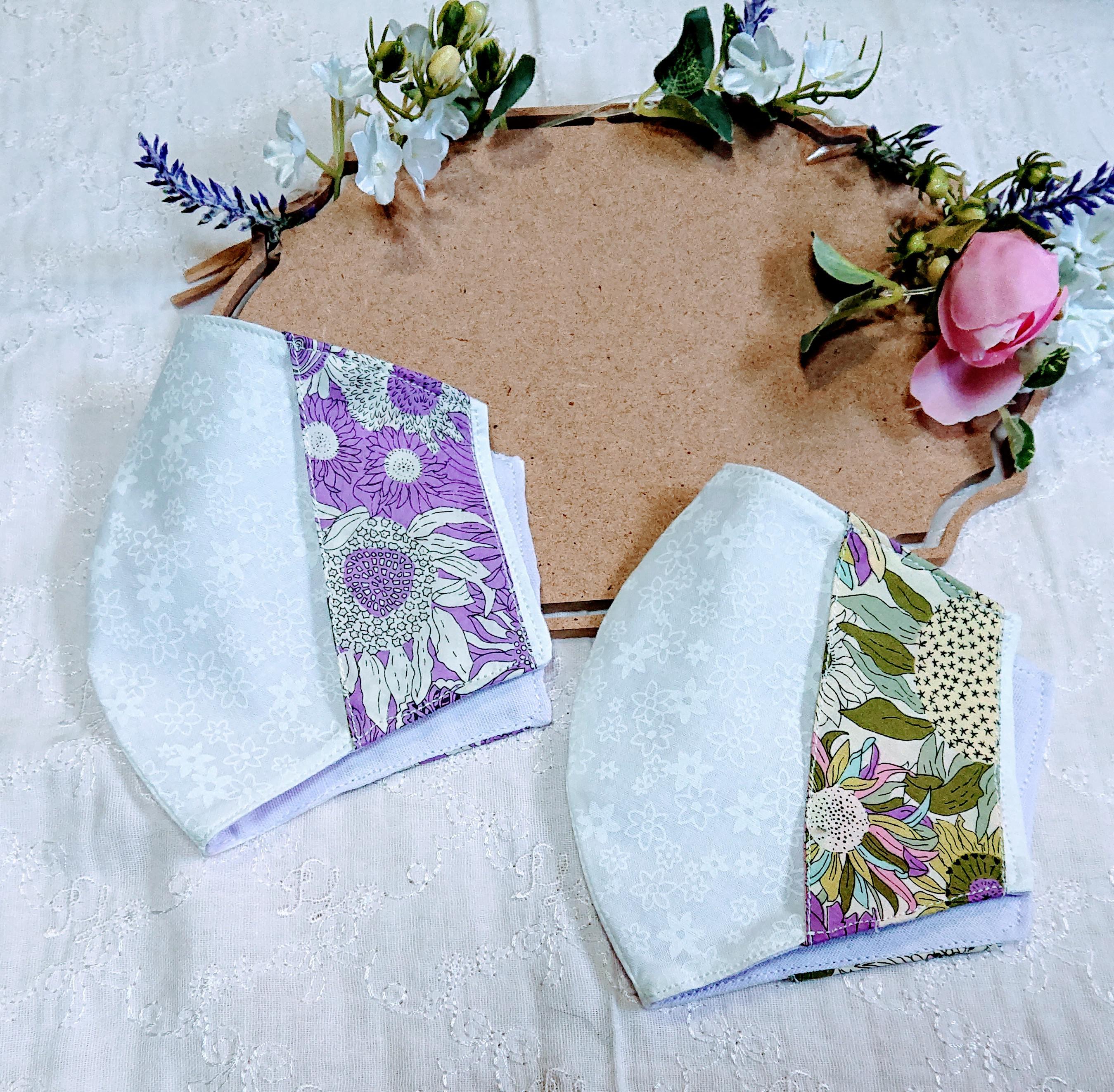 大人用2p「リバティプリント」内布【抗菌ウイルス臭花粉カビ対応ガーゼ  