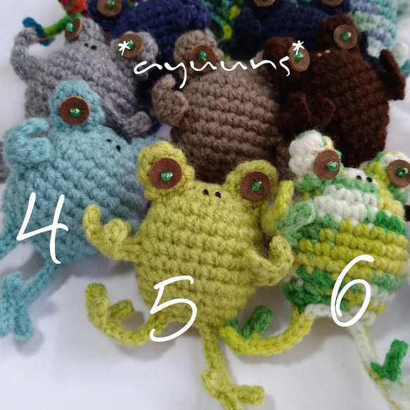 でっかいカエル さんキーホルダー《全16色》 6枚目の画像