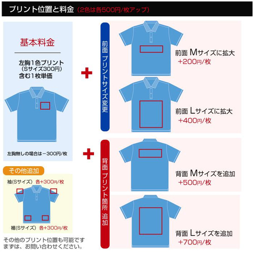 オリジナル ポロシャツ オーダー Tシャツ 作成 制作 プリント