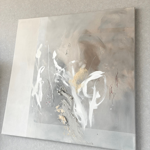 現代アート 80×80㎝ 抽象画 テクスチャーアート モダン インテリア