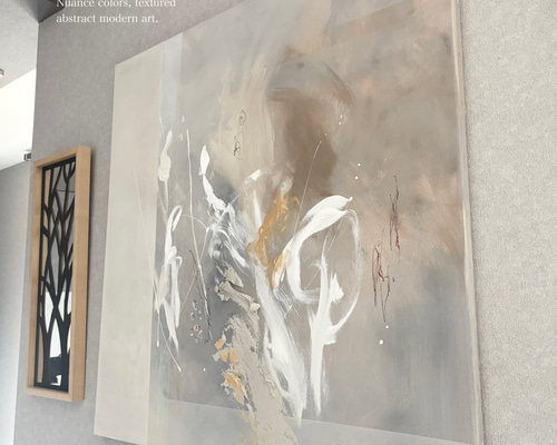 現代アート｜オーロラの光沢｜抽象画 絵画 インテリア モダン テクスチャーアート 原画𝙈・pattern・ グレイッシュブルー モダンアート・北欧 インテリア