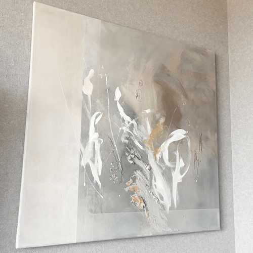 現代アート　モダンアート　北欧　インテリア　くすみカラー　金箔　アート　Ｆ8 現代アート モダンアート 北欧 インテリア くすみカラー 金箔 アート