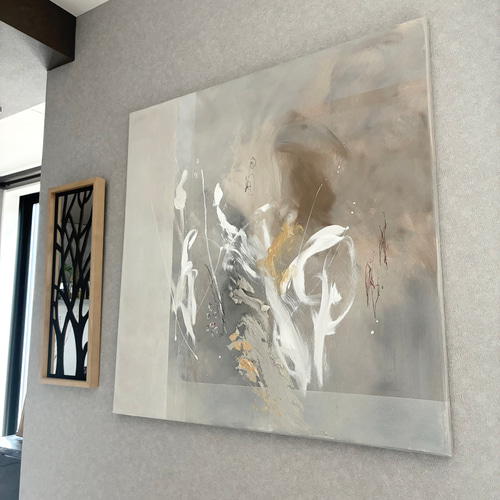 現代アート 80×80㎝ 抽象画 テクスチャーアート モダン インテリア