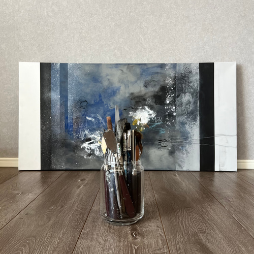 現代アート　80×39㎝　大きめ　モダン　絵画　原画　抽象画　アートパネル 現代アート 80×39㎝ 大きめ モダン 絵画 原画 抽象画 アート