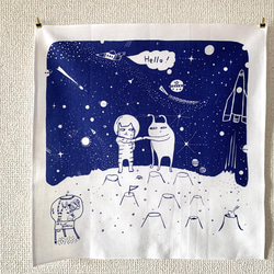 手刷りシルクスクリーンクロス イラスト はらっぱgarden* 通販