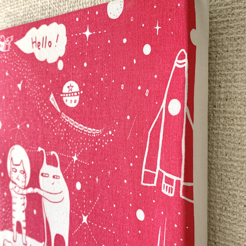 手刷りシルクスクリーンクロス イラスト はらっぱgarden* 通販