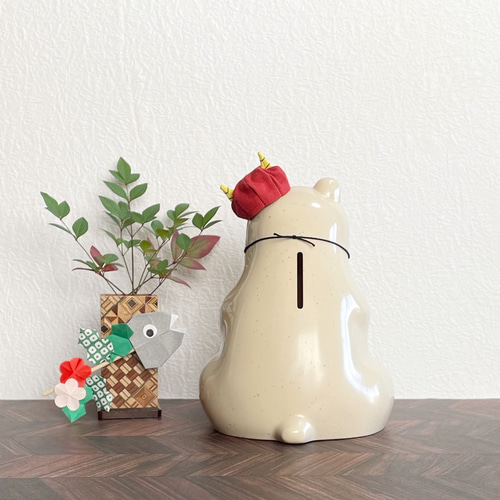 節分のこものセット／赤おに しろくま貯金箱 その他インテリア雑貨