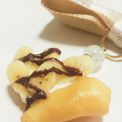 美味しそうなチョコバナナクレープ ストラップ フェイクスイーツ スイーツデコ 5枚目の画像
