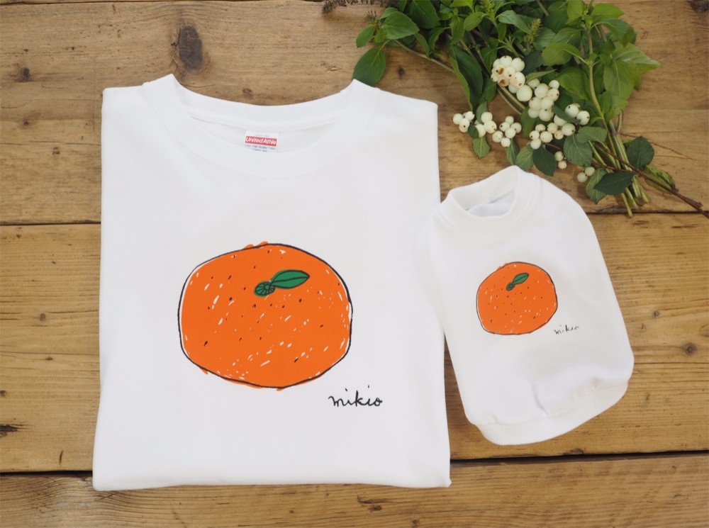 わんちゃん用みかんＴシャツ 犬 DOG わんこ 犬服