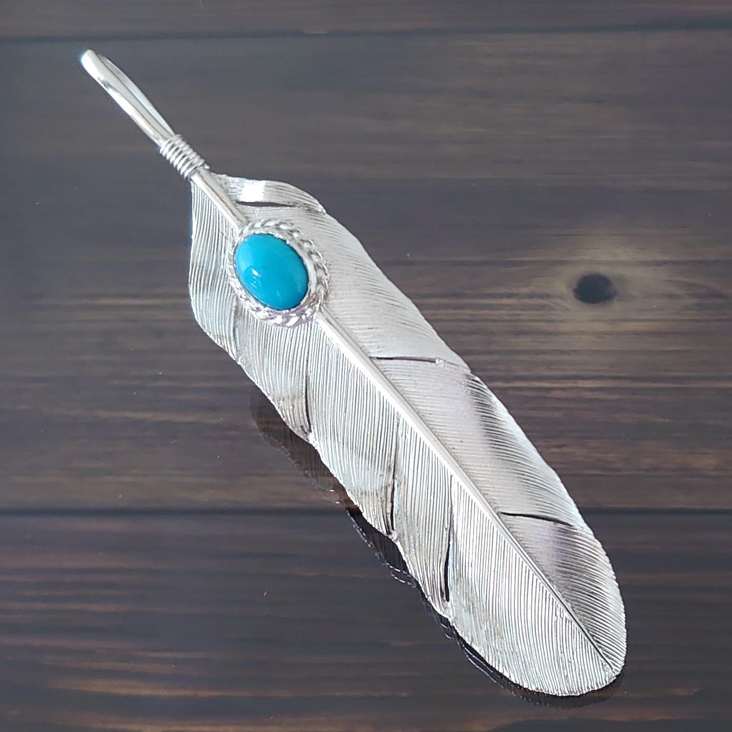 silver 950 シルバー フェザー ペンダントトップ