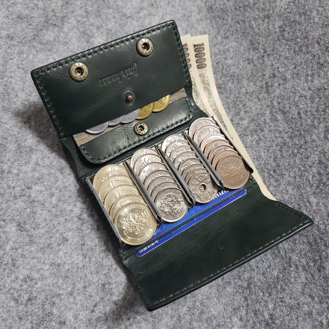コインキャッチャー・財布[革色・ステッチ色多数有り]