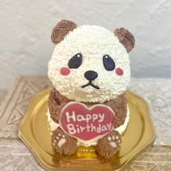 パンダの立体ケーキ　誕生日や記念日のお祝いに　ぱんだ　人気　[ご希望のお届け日・時間帯をご指定ください] 1枚目の画像