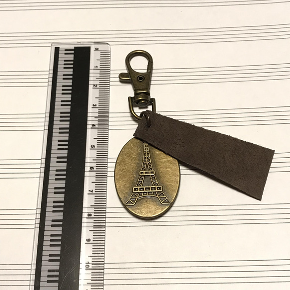 金具変更ＯＫ★ ピアノ　ト音記号　楽器　レジンキーホルダー　蓄光 4枚目の画像
