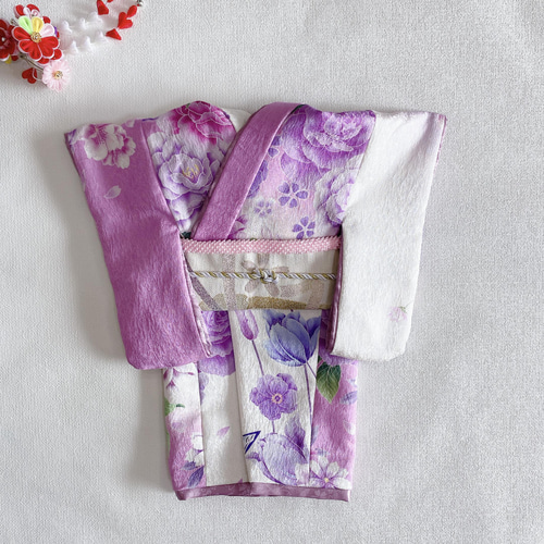 犬の着物✨犬用本格振袖 正絹 晴れ着 M わんこ着物 犬服 ペット服