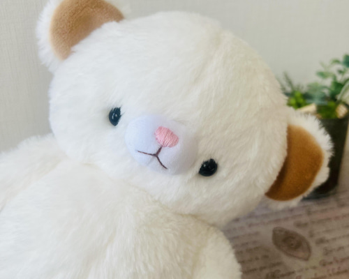 限定1点】雪のように真っ白ふわふわ♡癒しのくまちゃんぬいぐるみ