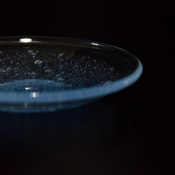 【ガラス】泡沫 -豆皿- ブルー 4枚目の画像