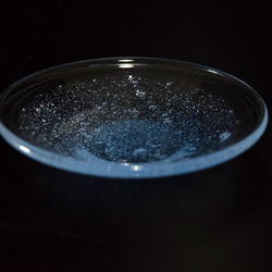 【ガラス】泡沫 -豆皿- ブルー 2枚目の画像