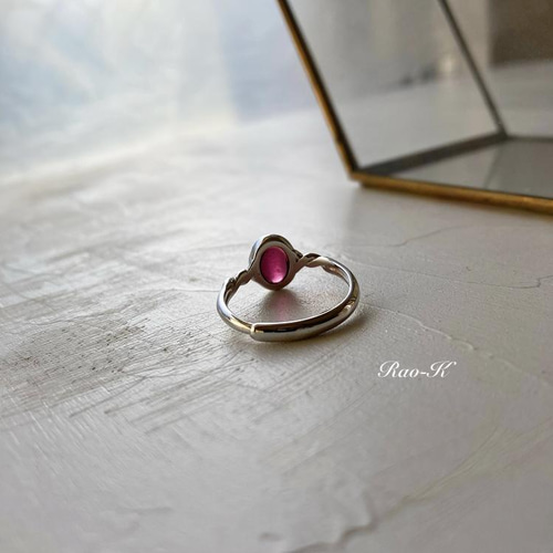 ✨silver925大人のシンプルリング〜ロードライトガーネット 指輪