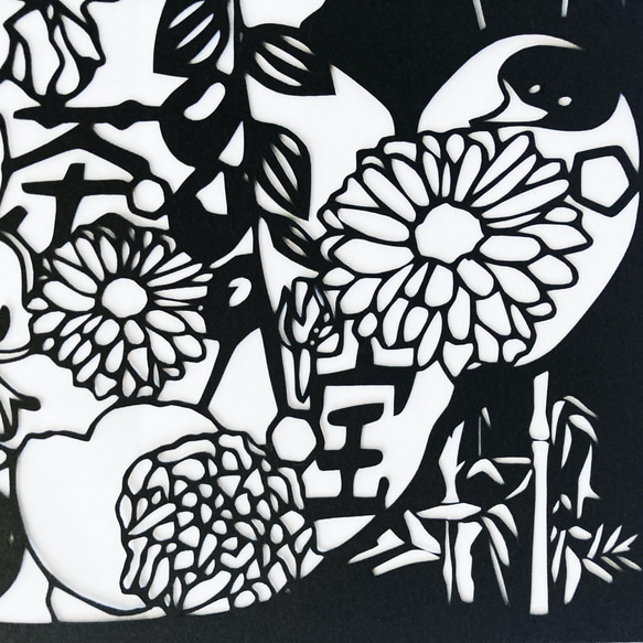 『八宝茶』花の切り絵シリーズ 3枚目の画像