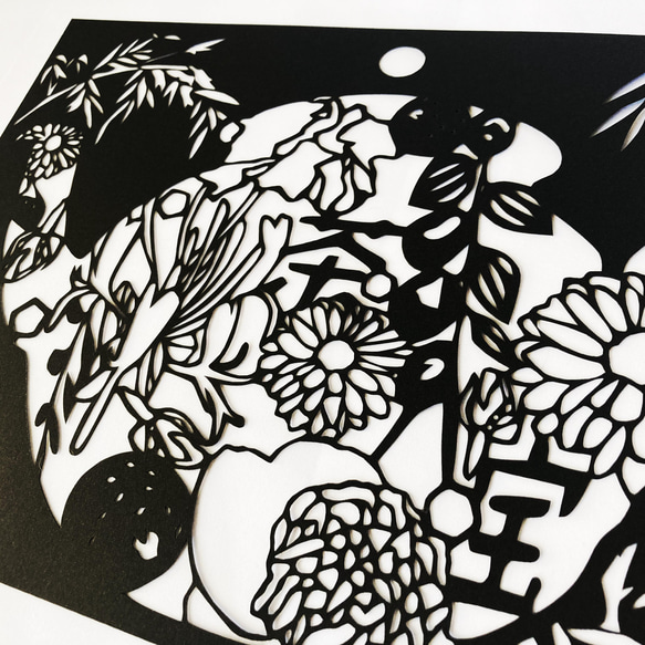 『八宝茶』花の切り絵シリーズ 2枚目の画像