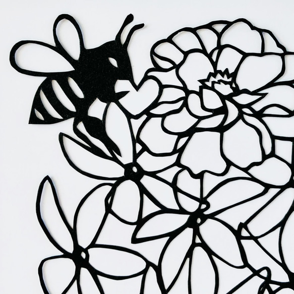 『Honey Bee(ハニービー)』　花の切り絵シリーズ 5枚目の画像