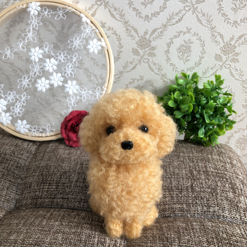 羊毛フェルト アプリコットトイプーちゃん 羊毛フェルト hiromisaku