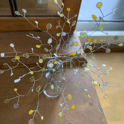 【受注作成】ワイヤークラフト　木の枝　✳︎春イエローver✳︎ 6枚目の画像