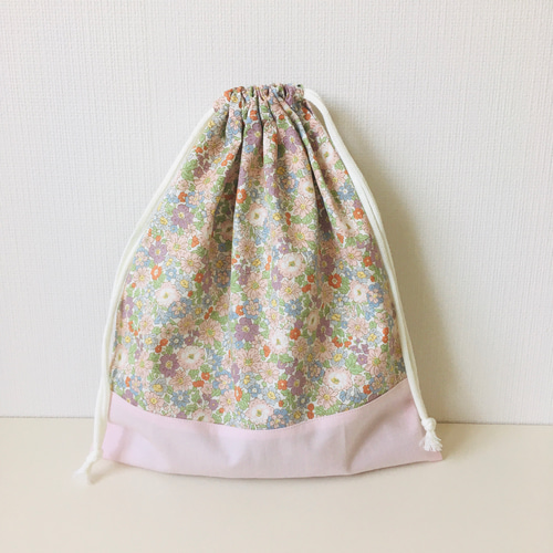 オンラインショップ 即納可能】入園入学グッズ3点セット レッスン 小花柄×ピンク 手提げ・レッスンバッグ・入園グッズ