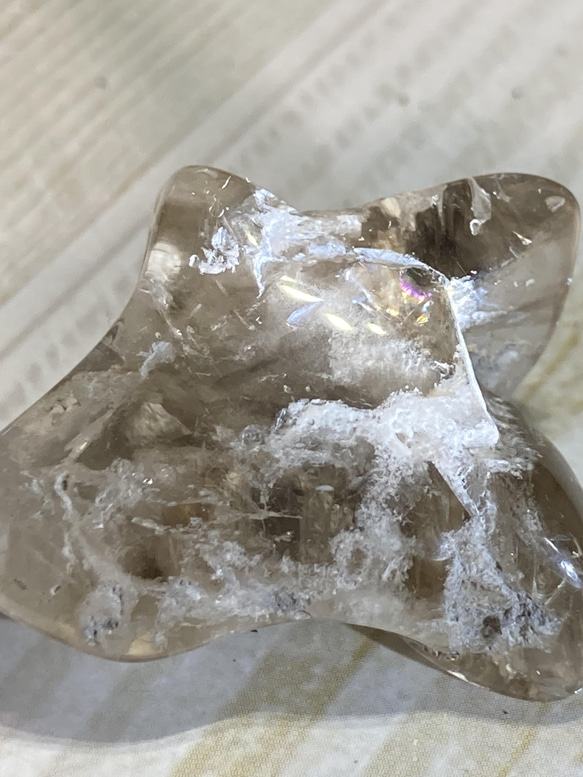 ⭐︎天然石エレスチャルクォーツ骸骨水晶虹あり