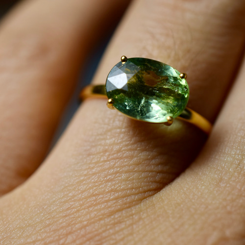 ☆りんりん グリーントルマリン 指輪 10号 トルマリンシルバーリング ☆りんりん グリーントルマリン 指輪