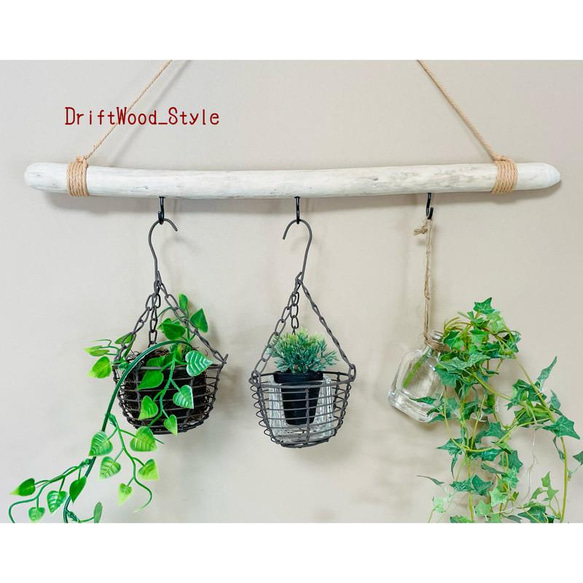 流木インテリア 真っすぐでシンプルなハンガーフック 流木ハンガー ハンギング ウォールデコ 壁掛け 北欧 No.68 1枚目の画像