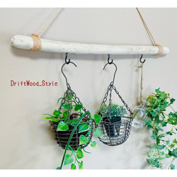 流木インテリア 真っすぐでシンプルなハンガーフック 流木ハンガー ハンギング ウォールデコ 壁掛け 北欧 No.68 2枚目の画像