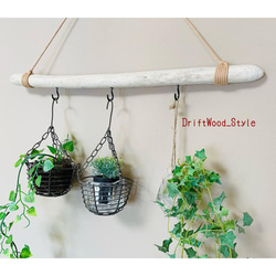 流木インテリア 真っすぐでシンプルなハンガーフック 流木ハンガー ハンギング ウォールデコ 壁掛け 北欧 No.68 3枚目の画像