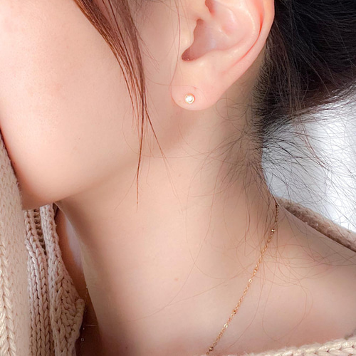 お揃いギフト推奨】つけっぱなしok❤️チタン製 変色無し、ピアス 