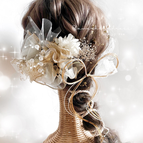 結婚式【オーダー】ヘッドドレス 髪飾り 結婚式 成人式振袖