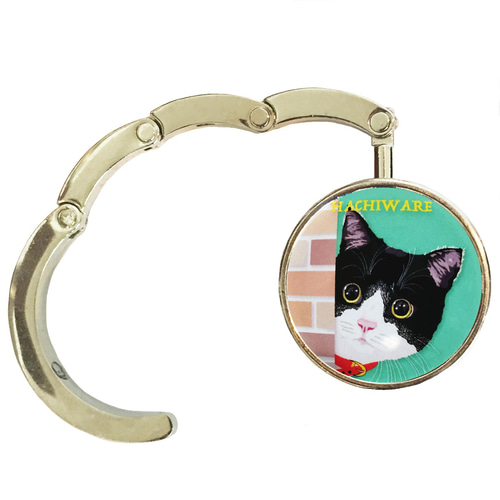 バッグハンガー 猫 はちわれ 3 バッグフック バッグ掛け 猫