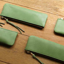 Leather Pen Case - Grass Green 6枚目の画像