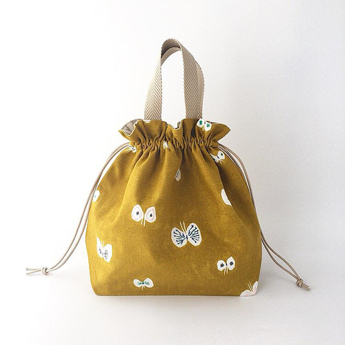 hanahane 巾着バッグ マスタード(ミナペルホネン) 巾着バッグ くらしこ