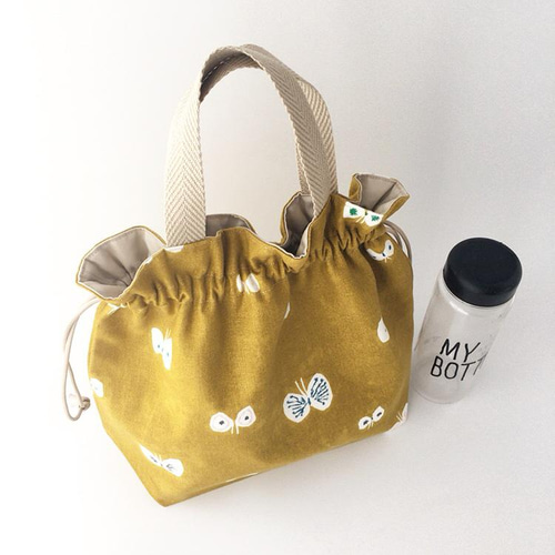 hanahane 巾着バッグ マスタード(ミナペルホネン) 巾着バッグ くらしこ