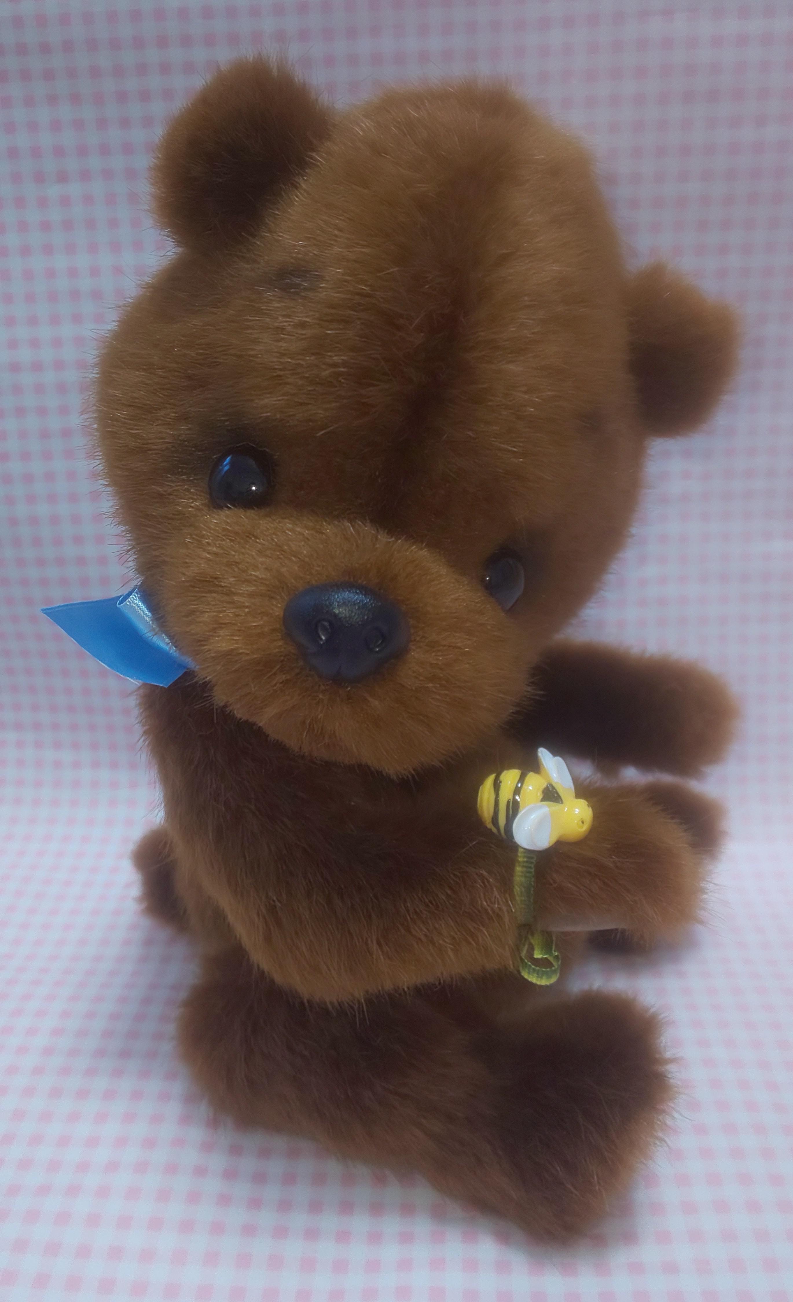ふわふわぬいぐるみ☆ベーシックベア☆ブラウン☆蜜蜂