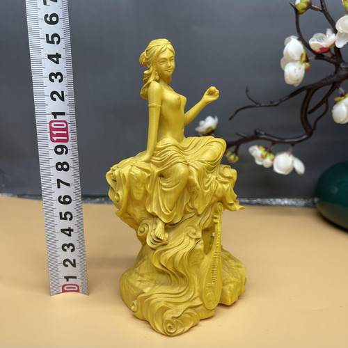 極上品 弁財天 木彫仏像 裸婦像 置物 精密彫刻 福運 彫刻 大波彫刻