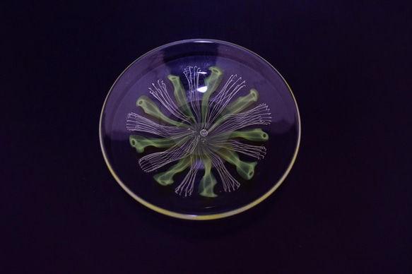 【ガラス】花火 -豆皿- 黄系 4枚目の画像