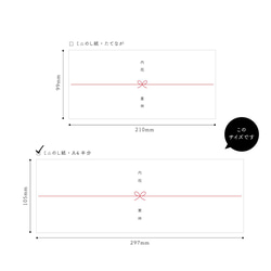 【16枚】[ 希望の表書き&名入れ ] ミニのし紙・A4半分 ｜熨斗 7枚目の画像