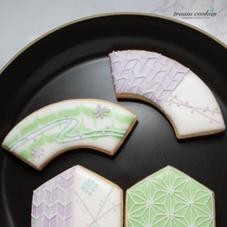 和柄や文字プレートに使える扇形のクッキー型（フレームのみ） 2枚目の画像