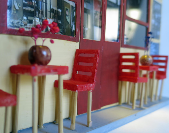 「電飾カフェ」　F　完成モデル　ジオラマ　ミニチュア　 6枚目の画像