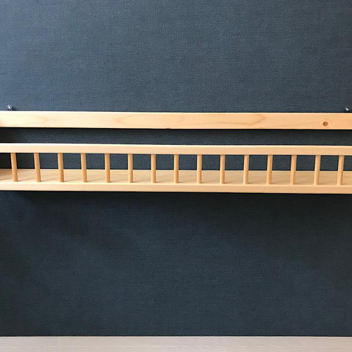 【送料無料】 ウォールシェルフ マガジンラック 縦格子 90cm ナチュラル 送料無料】 ウォールシェルフ マガジンラック 縦格子 90cm