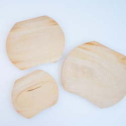 受注生産　会津の天然木「お皿プレート　大」トチの木 8枚目の画像