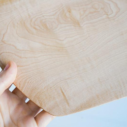 受注生産　会津の天然木「お皿プレート　大」トチの木 2枚目の画像